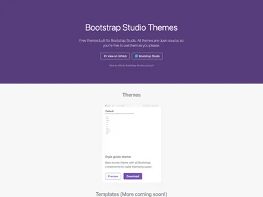 Bootstrap Studio Themes screenshot