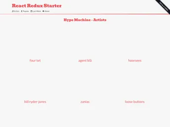 React Redux Starter screenshot