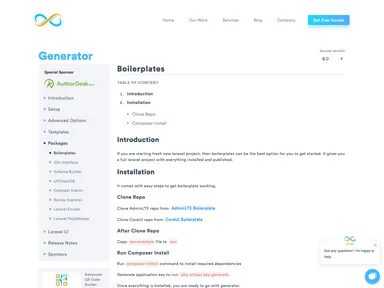Adminlte Generator screenshot