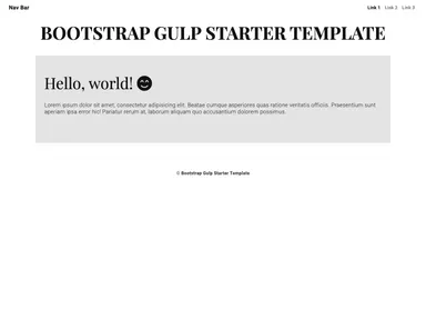 Bootstrap Gulp Starter Template screenshot