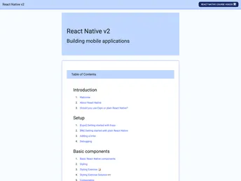 React Native V2 screenshot