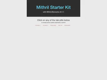 Mithril Starter Kit screenshot