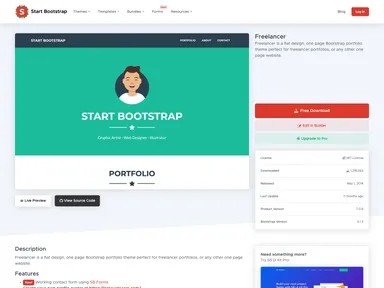 Startbootstrap Freelancer screenshot